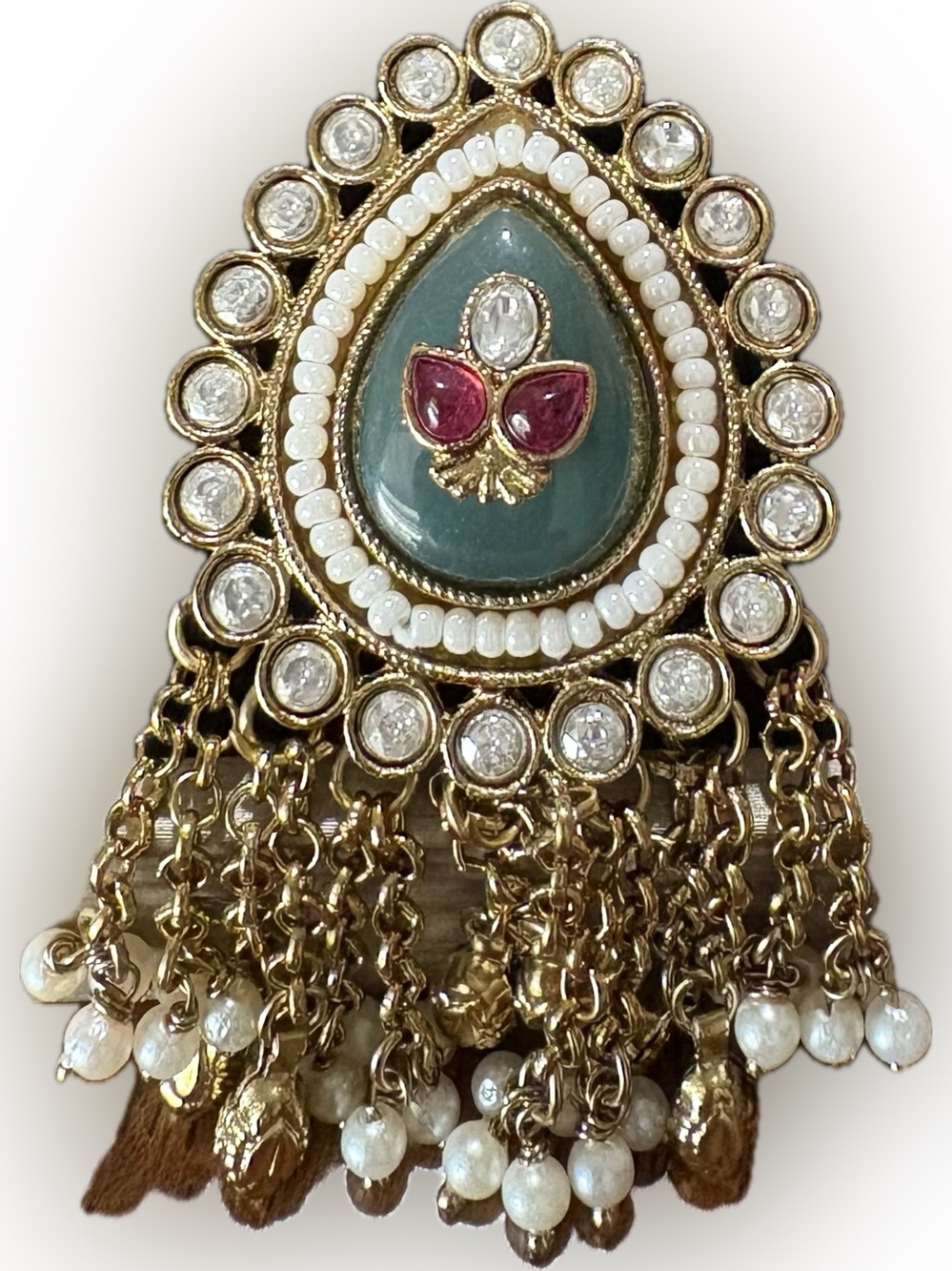 NWOT Handmade India Kundan Heritage Ring 20